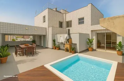 Cobertura à venda, 4 quartos, 1 suíte, 3 vagas, serra - belo horizonte/mg