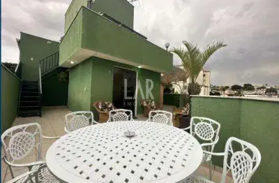 Cobertura à venda, 3 quartos, 2 suítes, 2 vagas, santa amélia - belo horizonte/mg