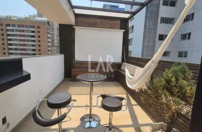 Cobertura para aluguel, 1 quarto, 1 suíte, 3 vagas, savassi - belo horizonte/mg