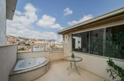 Cobertura à venda, 4 quartos, 4 suítes, 1 vaga, santo antônio - belo horizonte/mg