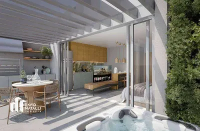 Apartamento garden com 1 dormitório à venda, 49 m² por r$ 1.063.500,00 - praia do canto - vitória/es