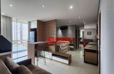 Apartamento studio condomínio first com 1 dormitório para alugar, 38 m² por r$ 3.153/mês - vila augusta - guarulhos/sp