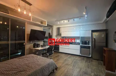 Apartamento Mobiliado tipo Studio Edifício First com 1 dormitório, 38 m² - aluguel por R$ R$ 3.541/mês, mais encargos - Vila Augusta - Guarulhos/SP