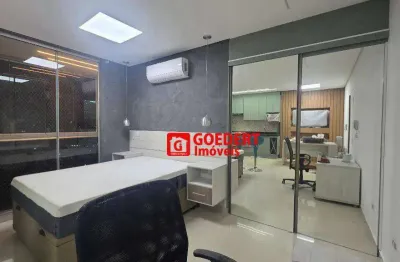 Apartamento Studio Condomínio First com 1 dormitório para alugar, 38 m² por R$ 3.542/mês - Vila Augusta - Guarulhos/SP  MOBILIADO