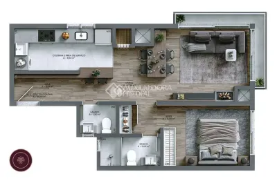 Apartamento com 1 quarto à venda na ema ferreira bastos, 360, centro, gramado, 55 m2 por r$ 885.000