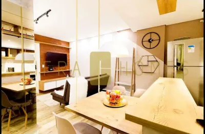 Apartamento para locação mobiliado, com decoração moderna, no bairro de bela vista