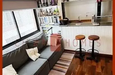 Apartamento para locação, totalmente mobiliado e reformado, com 1 dormitório, 1 vaga de garagem, no