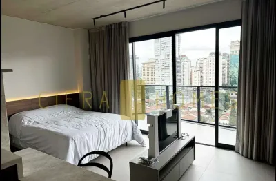 Studio para locação, mobiliado, 50m², 1 vaga, condomínio novíssimo, no melhor da vila olímpia