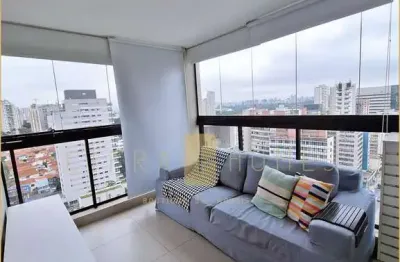 Loft moderno e mobiliado com vista panorâmica, sacada ampla e lazer completo no jardim paulista