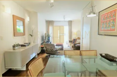 Apartamento mobiliado para locação, 87m², com sacada, escritório e dois dormitórios em localização