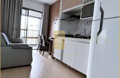 Apartamento para locação, mobiliado, novo, de 34m² com 1 dormitório, sacada, ar-condicionado e exce
