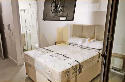 Studio para locação, totalmente mobiliado, 25 m², lazer completo, em pinheiros