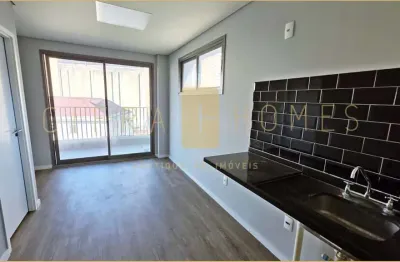 Apartamento de 35 m² com sacada, coworking, piscina e lazer completo no paraíso