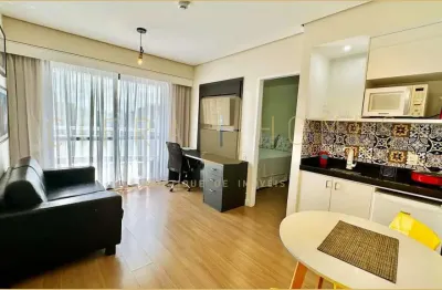 Flat para locação, mobiliado, com 35m², 1 dormitório, 1 vaga, no melhor de moema
