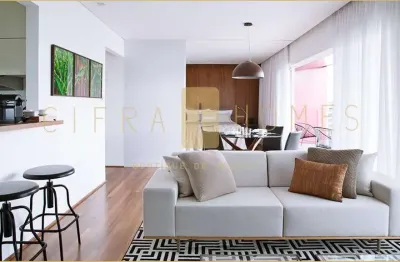 Apartamento para locação com 95m²,um dormitório suíte, closet, lavabo e living na vila olímpia
