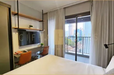 Studio novo  mobiliado para locação com 29m², 1 dormitório, sacada em perdizes.