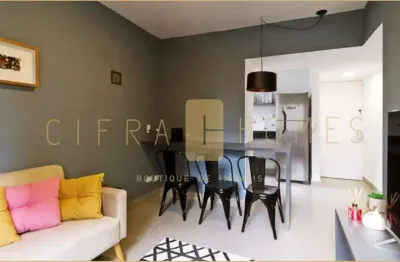 Apartamento mobiliado para locação com 40m², 1 dormitório, 1 vaga de garagem, no itaim bibi