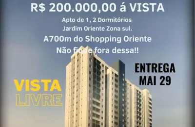 INVESTIDOR ! PLANO A VISTA LANÇAMENTO  ZONA SUL!!!200.000 a VISTA IMPREDIVEL  1 e 2 Dorm Laser completo a 710m Shopping Jardim Oriente / São Joé dos Campos