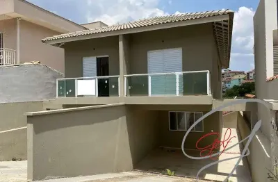 Casa sobrado novo, 119 m2, 3 dormitórios, jardim rio das pedras, cotia