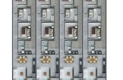 Casa geminada com 3 quartos, beira rio - guaramirim