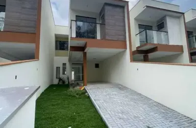 Casa geminada com 1 suíte + 2 quartos, ilha da figueira - guaramirim/sc