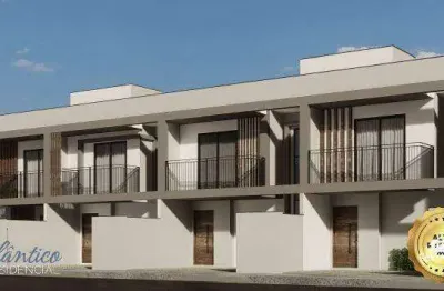 Sobrado com 94,75 m² privativos, 2 vagas de garagem e churrasqueira – barra velha/sc