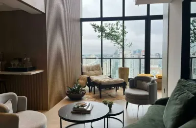 Cobertura duplex nova, mobiliada, 215 m2, 3 suítes, 3 vagas, para venda, vila olímpia.