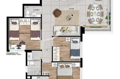 Apartamento com 3 quartos à venda na Rua Bom Sucesso, 1464, Cidade Mãe do Céu, São Paulo