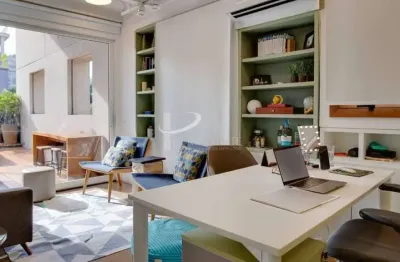 Conjunto comercial, 178 m2, mezanio, terraço, copa, 2 banheiros, 5 vagas, para venda, vila madalena.