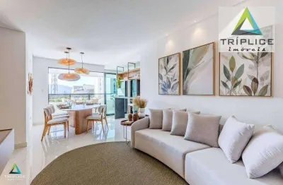 Apartamento 2 quartos com suíte, varanda gourmet, 2 ou 3 vagas paralelas, vista definitiva, lazer completo e localização privilegiada.