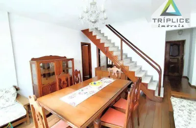 Cobertura 5 quartos, 3 suítes, 2 salas, terraço, 2 vagas. localização privilegiada no centro, em rua plana e valorizada. perto de tudo! oportunidade!