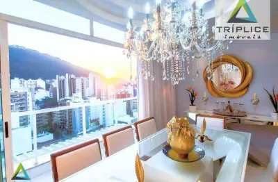 Cobertura triplex 3 quartos com suíte, espaço gourmet, 3 vagas. maravilhosa vista e localização privilegiada no centro, em rua plana e perto de tudo!