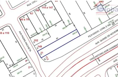 Terreno a venda 600 m² - bairro jardim - santo andré - sp