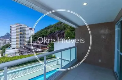 Amplo apartamento com vista para o cristo e pão de açúcar no humaitá