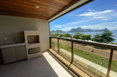 Apartamento de alto luxo, frente mar, 4 quartos, 4 suítes, 3 vagas.