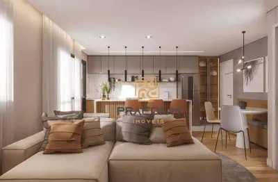 Apartamento com 2 dormitórios à venda, 44 m² por r$ 367.352,00 - capão raso - curitiba/pr