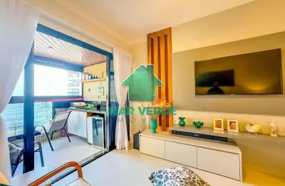 Apartamento 3 dorms (1 suíte) com varanda gourmet e vista mar permanente — praia martim de sá, caraguatatuba
