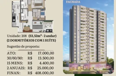 ️ em construção! 53m², 2 quartos – a 200m da estação parada inglesa com parcelamento direto!