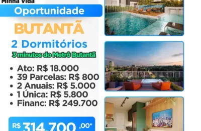 Oportunidade única! apartamento de 31m² com 2 quartos no butantã - a apenas 3 min do metrô! ideal para minha casa minha vida!