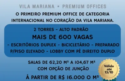 Sala comercial 56,78m² no ez mark vila mariana | 1 vaga | design exclusivo carlos ott