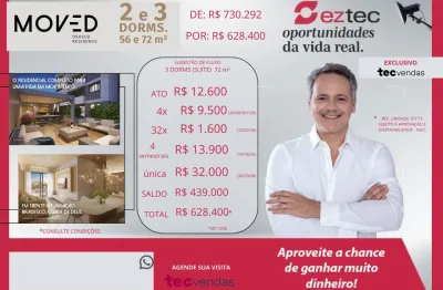 Osasco eztec: 72m², 3 dorms c/ varanda gourmet – lazer completo e compra direta!