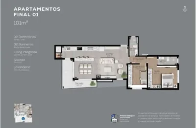 Apartamento com 2 quartos à venda no São Pelegrino, Caxias do Sul 