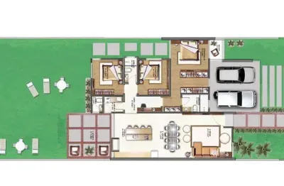 Casa em construção com entrega para dezembro de 2025, com 180m² de áre