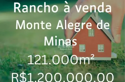 Rancho com 2 quartos à venda - zona rural - monte alegre de minas/mg
