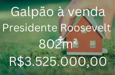 Galpão à venda, 802 m² por r$ 3.525.000,00 - presidente roosevelt - uberlândia/mg