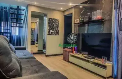 Apartamento duplex com 2 dormitórios à venda, 84 m² por r$ 361.000,00 - jardim são domingos - guarulhos/sp
