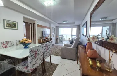 Apartamento com vista para o mar na praia do morro em guarapari es, 3 quartos, sendo 1 suíte, 2 vagas de garagem