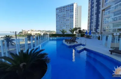 Apartamento na praia do sonho com vista mar em prédio frente mar