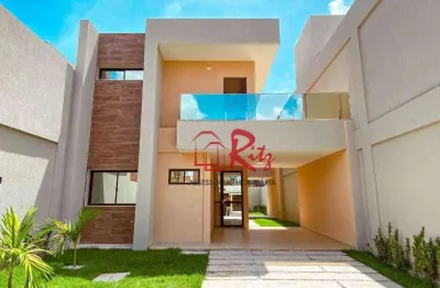 Casa com 4 dormitórios à venda, 170 m² por r$ 799.000 - pires façanha - eusébio/ce