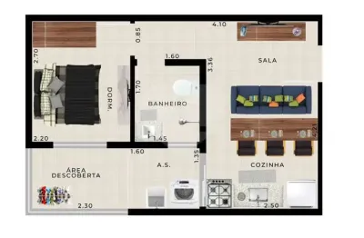 Apartamento com 1 quartos à venda em vila dom pedro ii - sp
